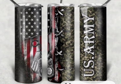 Military All Branches 20oz tumbler