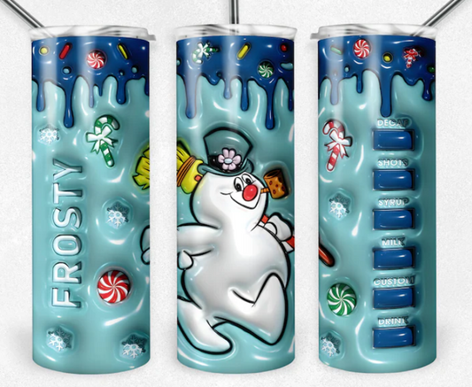 Frosty 3D Puffy  20oz Tumbler Wrap