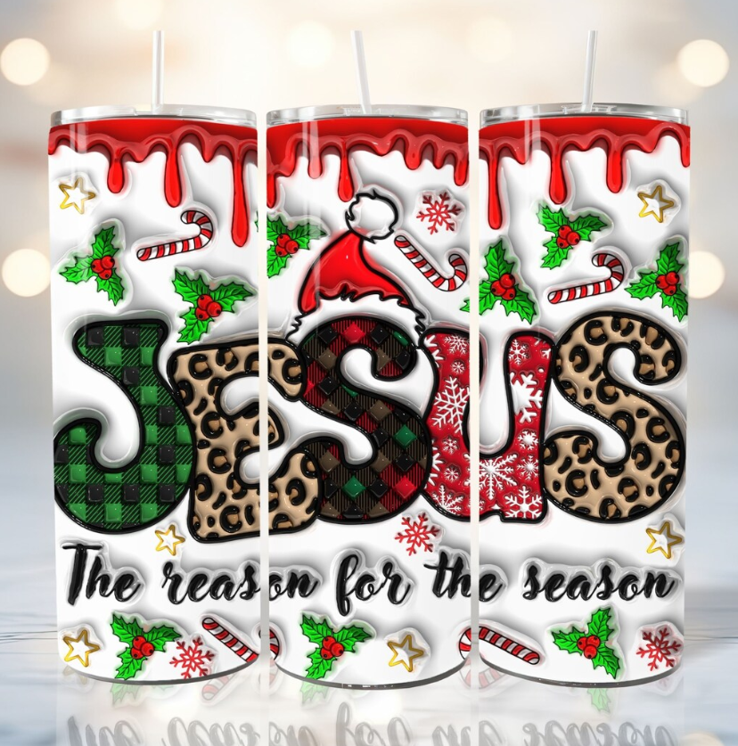 Jesus is the Reason 3D Puffy 20oz Tumbler