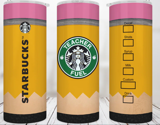 Starbucks Teacher Fuel 20oz Tumbler