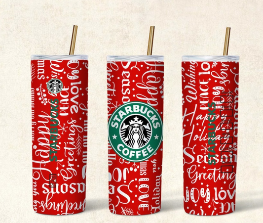 Christmas Starbiess Coffee 20oz Tumbler